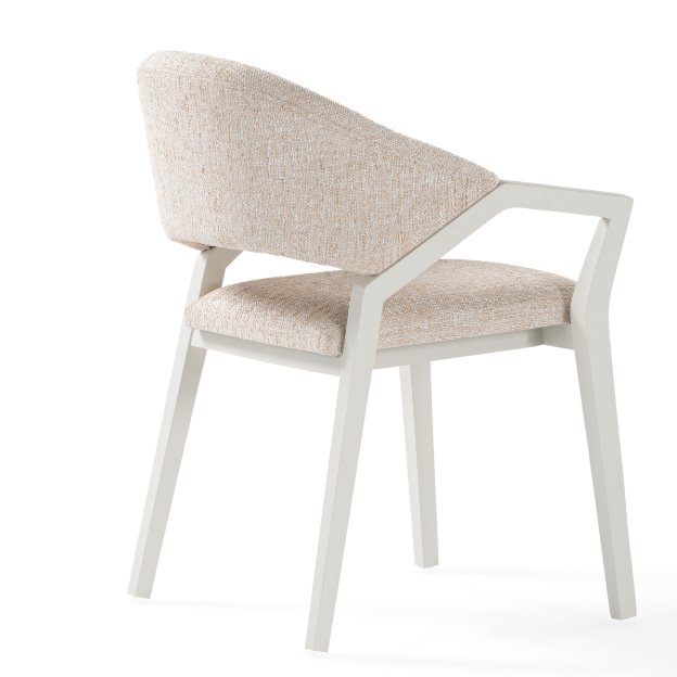 Chaise de salle à manger rembourrée Diamond avec accoudoirs