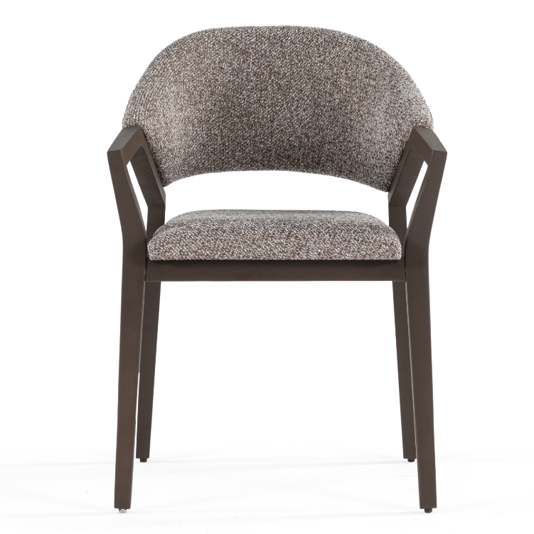 Chaise de salle à manger rembourrée Diamond avec accoudoirs