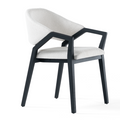 Chaise de salle à manger rembourrée Diamond avec accoudoirs