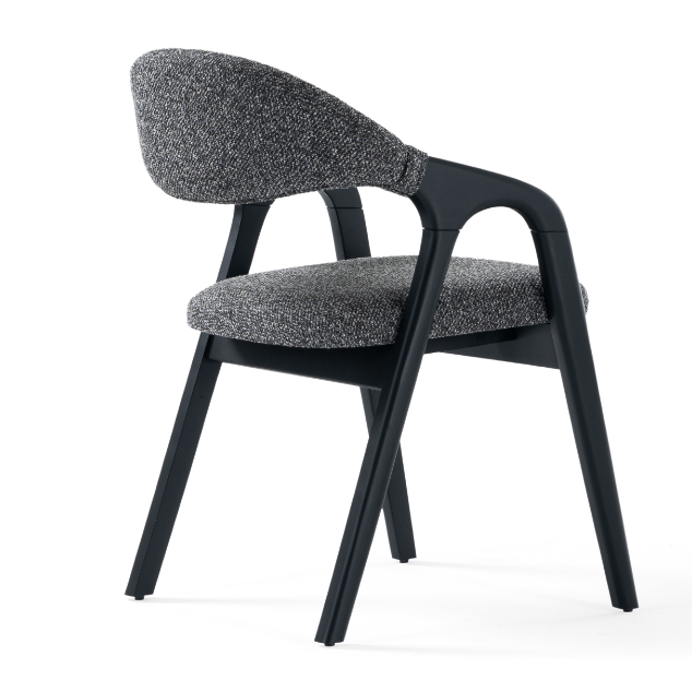 Chaise de salle à manger rembourrée Verona avec accoudoirs