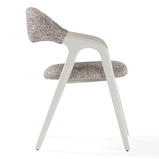 Chaise de salle à manger rembourrée Verona avec accoudoirs