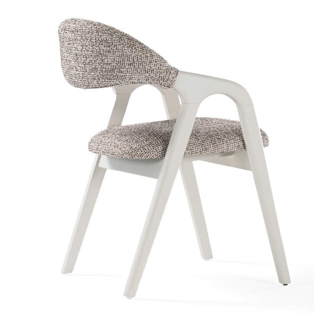 Chaise de salle à manger rembourrée Verona avec accoudoirs